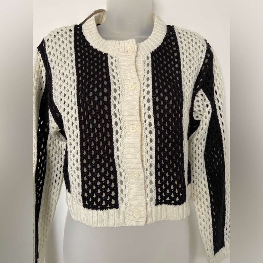 H & M Cardigan Sweater Open Knit Size XS NWT!